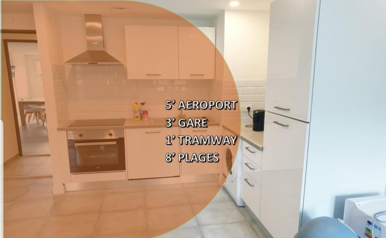 Appartements Renove 2023 Proche Aeroport 5Min, Gare Sncf 2 Min, Tramway Au Pied De L'Immeuble , Parking Possible, Renovated Apartments 2023 Near The Airport 5 Min, Train Station 2 Min, Tram Next To The Building 1 Min, Parking Possible นีซ ภายนอก รูปภาพ